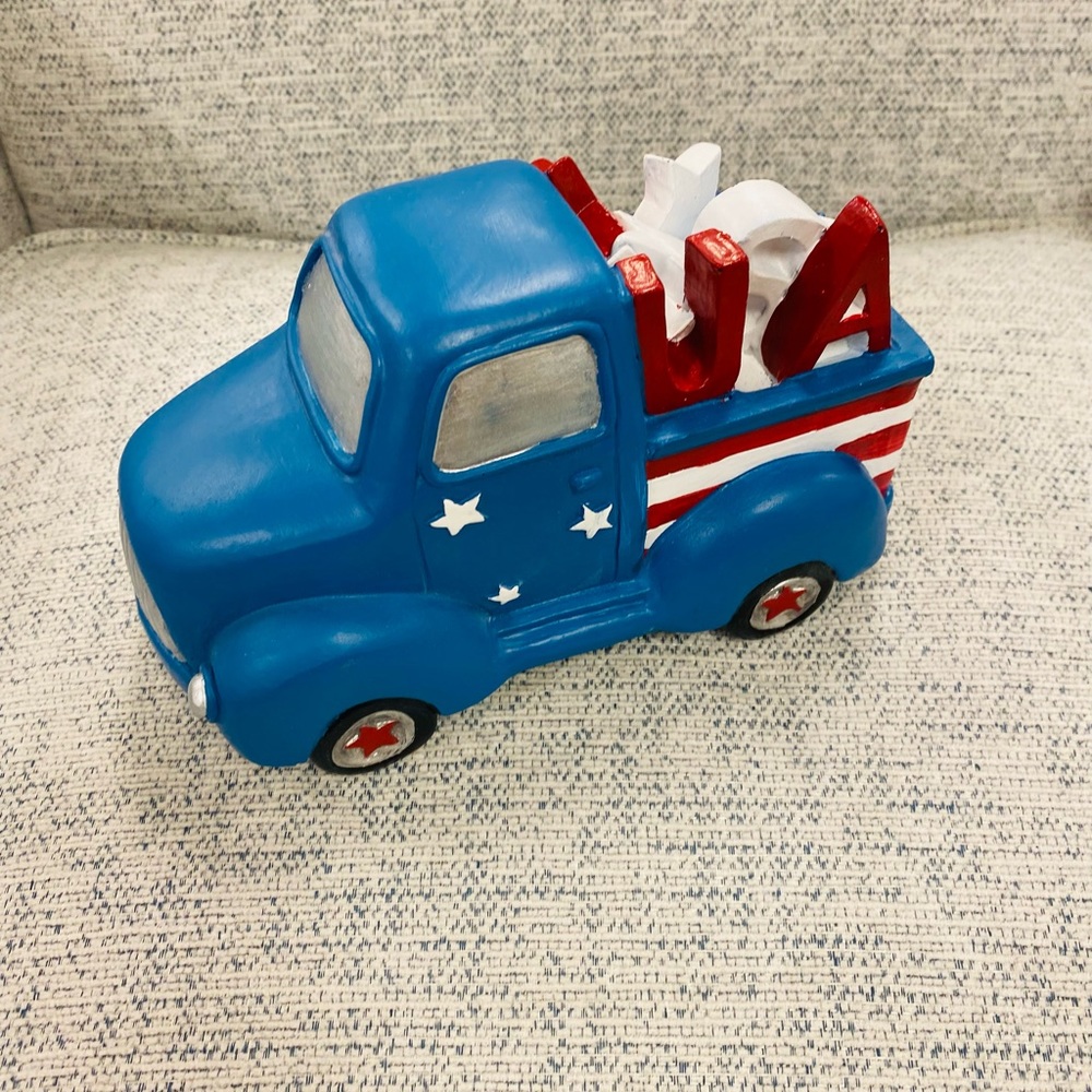 Patriotic 4th of July USA blue red white truck - Picture 2 of 11